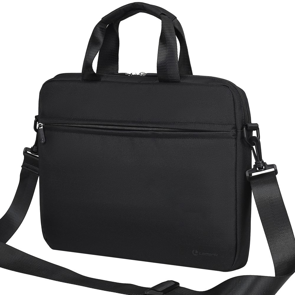 Сумка для ноутбука L214, черная с логотипом