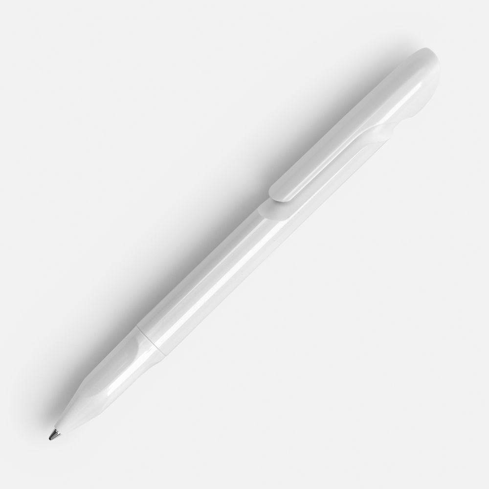 Ручка шариковая Evoxx Recycled, белая с логотипом