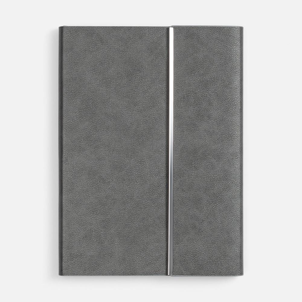 Ежедневник Petrus Flap, недатированный, серый с логотипом