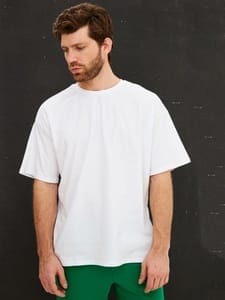 Футболка Oversize Premium, белая с логотипом