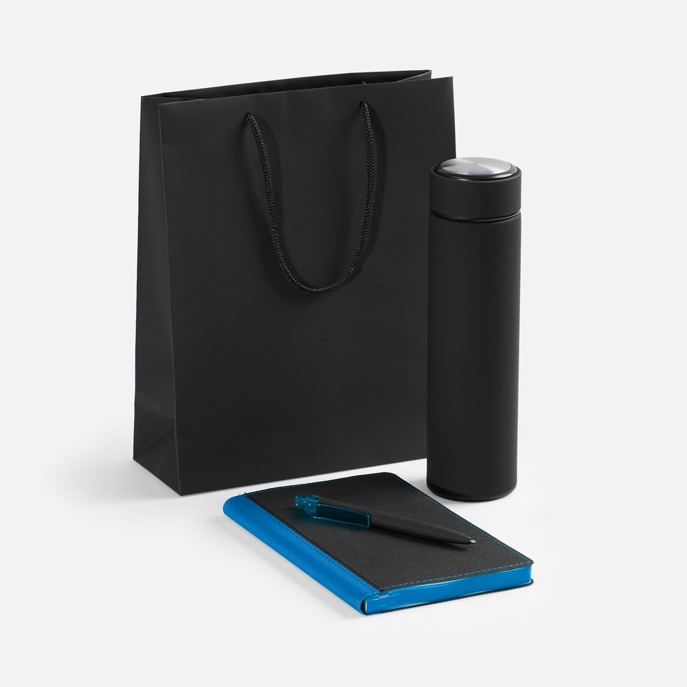 Набор Nice Twice Pack, черный с голубым с логотипом