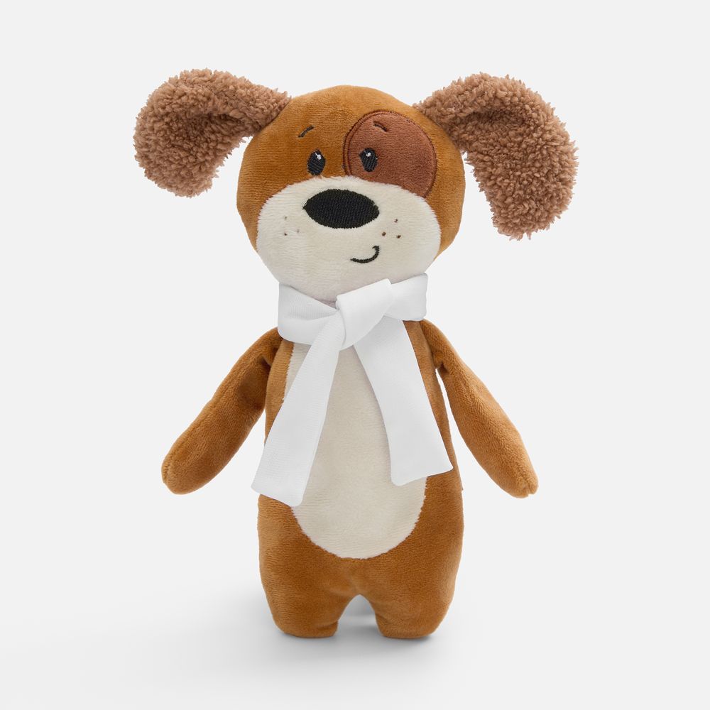 Мягкая игрушка Beastie Toys, собачка с белым шарфом с логотипом