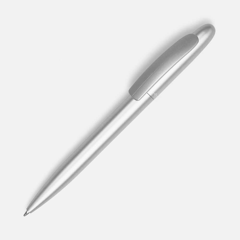 Ручка шариковая Moor Silver, серебристый металлик с логотипом