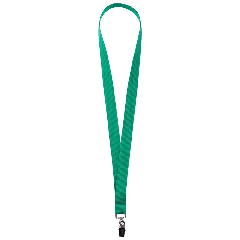 Лента для бейджа Neckband, зеленая с логотипом