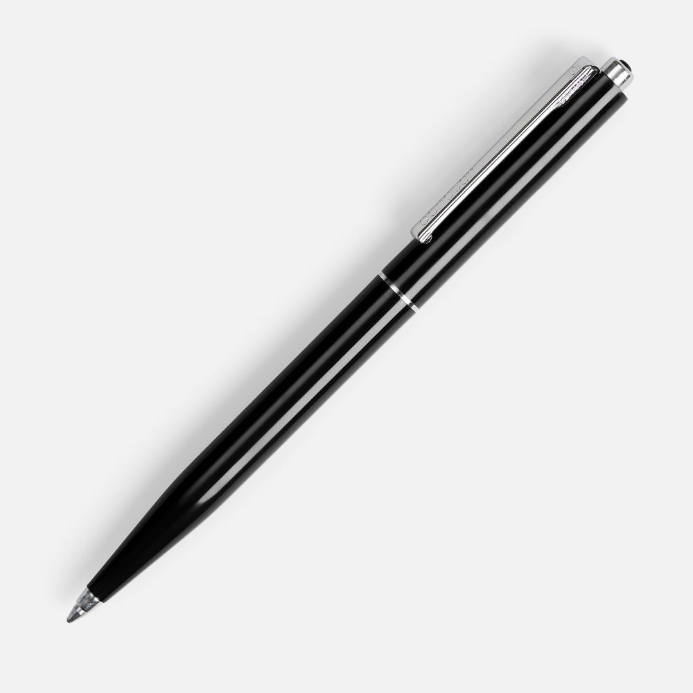 Ручка шариковая Senator Point, ver.2, черная с логотипом