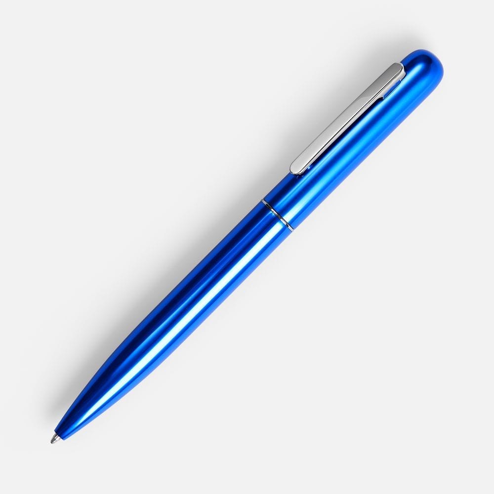 Ручка шариковая Scribo, синяя с логотипом