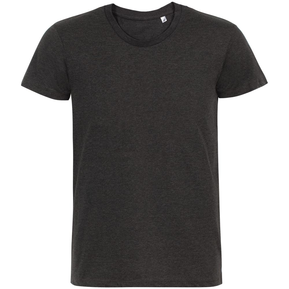 Футболка мужская Regent Fit 150, черный меланж с логотипом