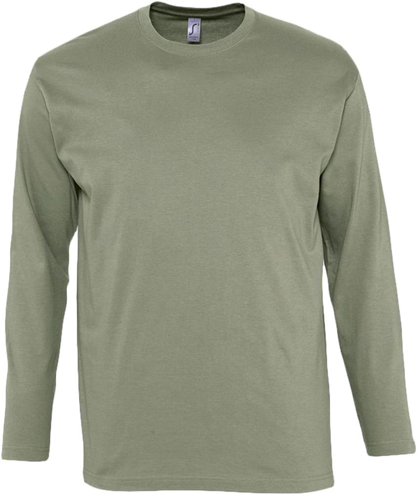 Футболка с длинным рукавом Monarch 150, хаки с логотипом