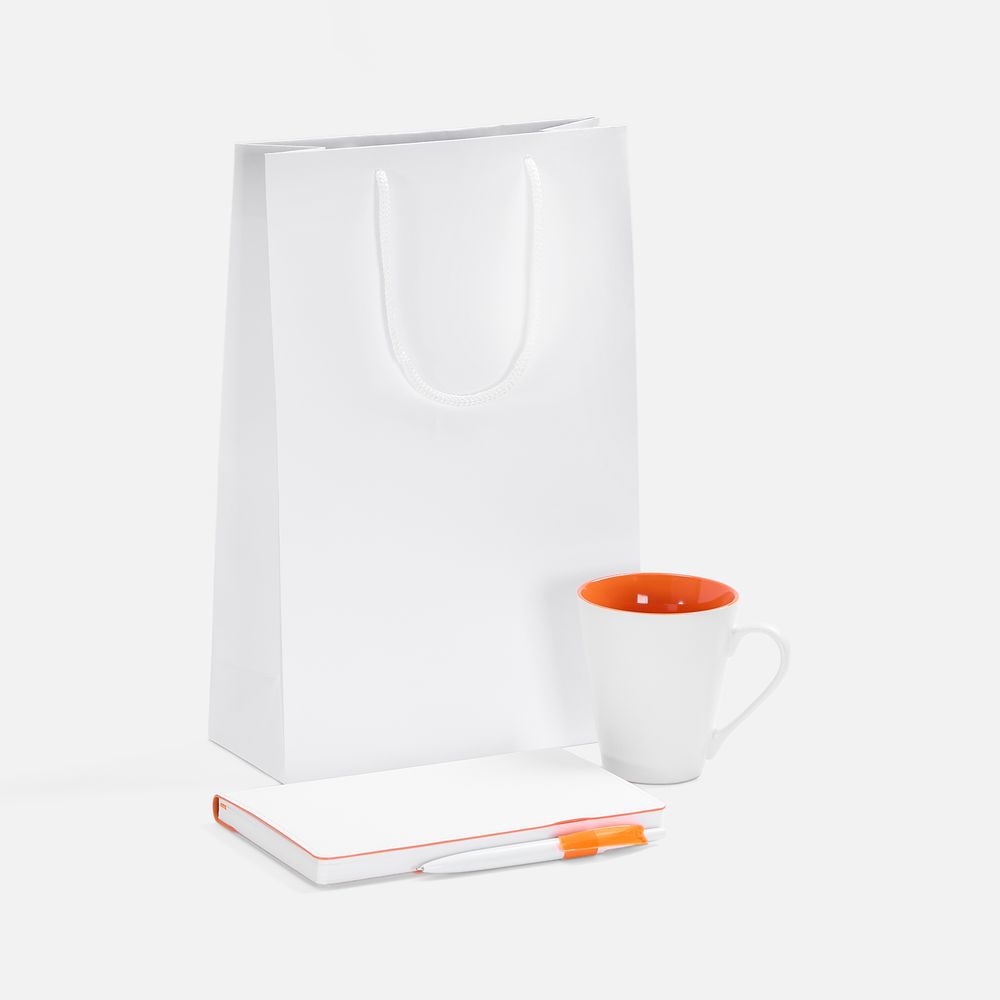 Набор White Shall Simple, оранжевый с логотипом