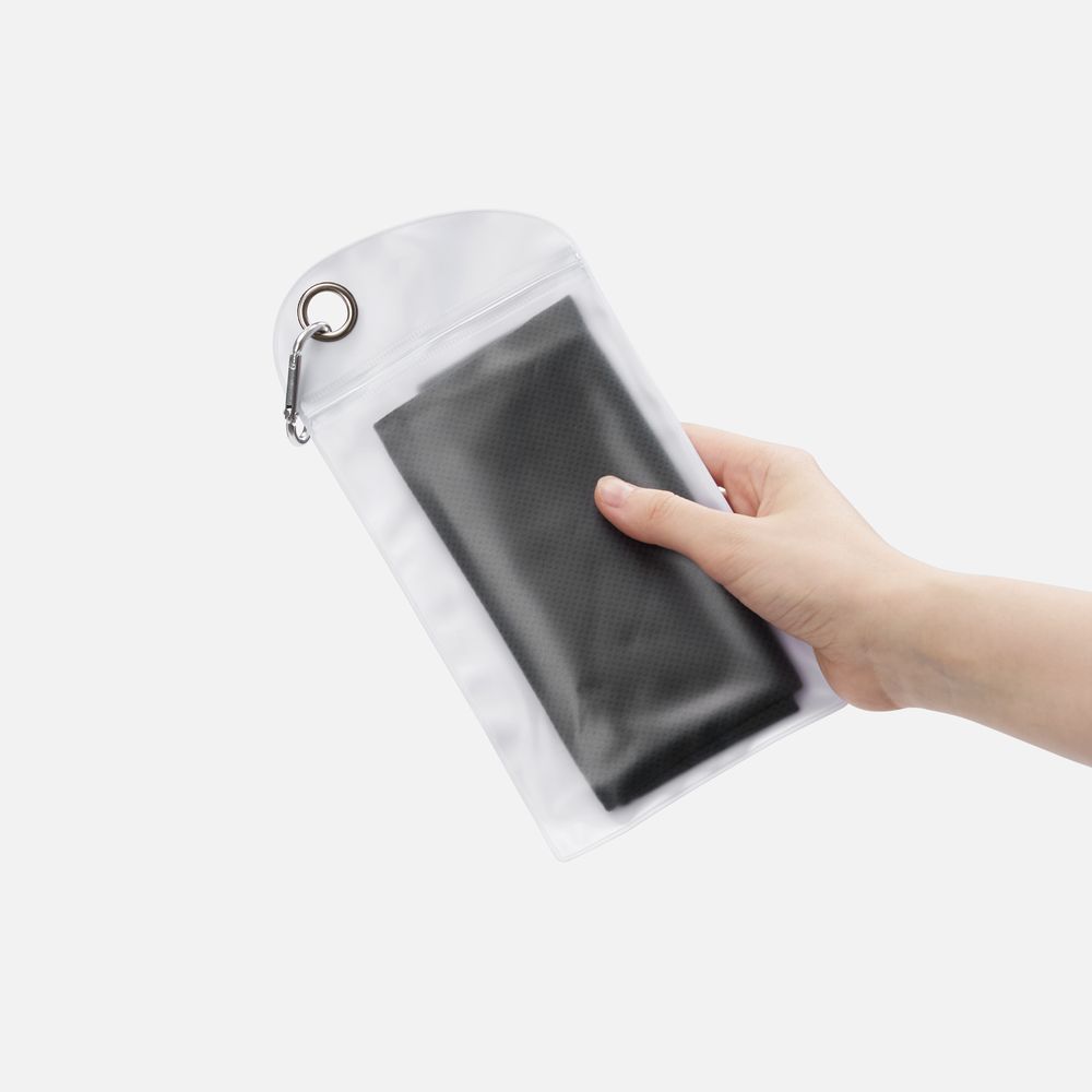 Охлаждающее полотенце Baffin, черное с логотипом