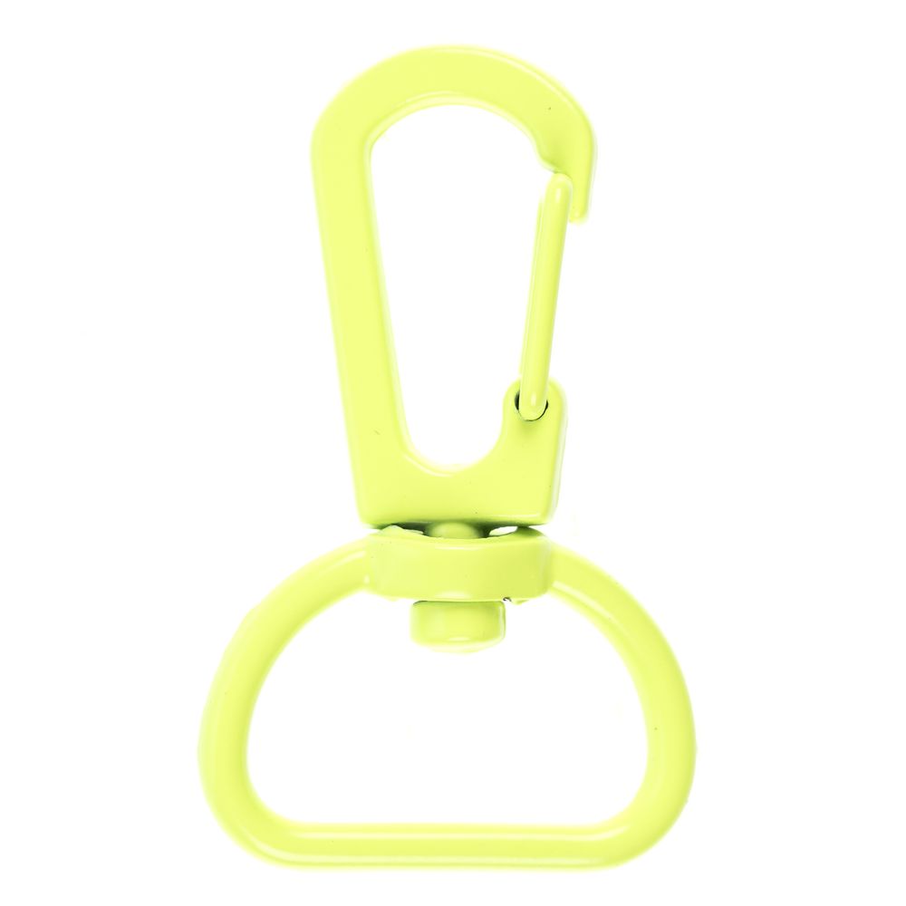 Застежка-карабин Snap Hook, M, желтый неон с логотипом