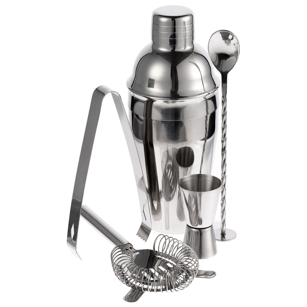 Набор для приготовления коктейлей Troubleshooter, серебристый с логотипом