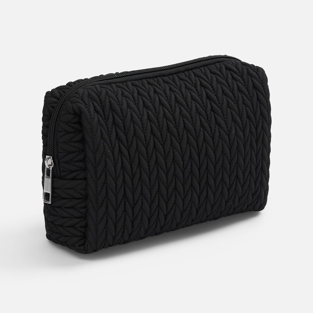 Косметичка дорожная Figgere, черная с логотипом