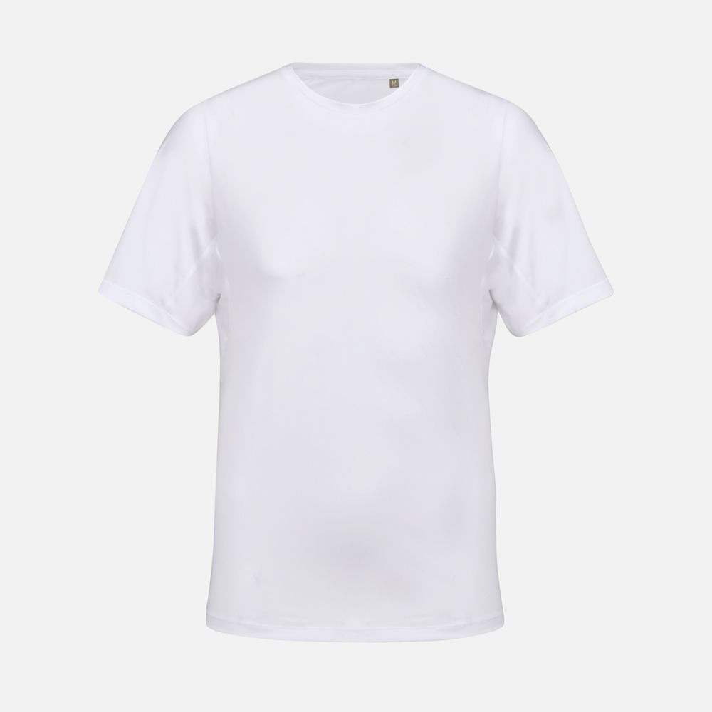 Футболка спортивная унисекс Storm, белая с логотипом