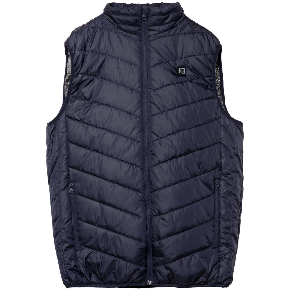 Жилет с подогревом Thermalli Valmorel, темно-синий с логотипом