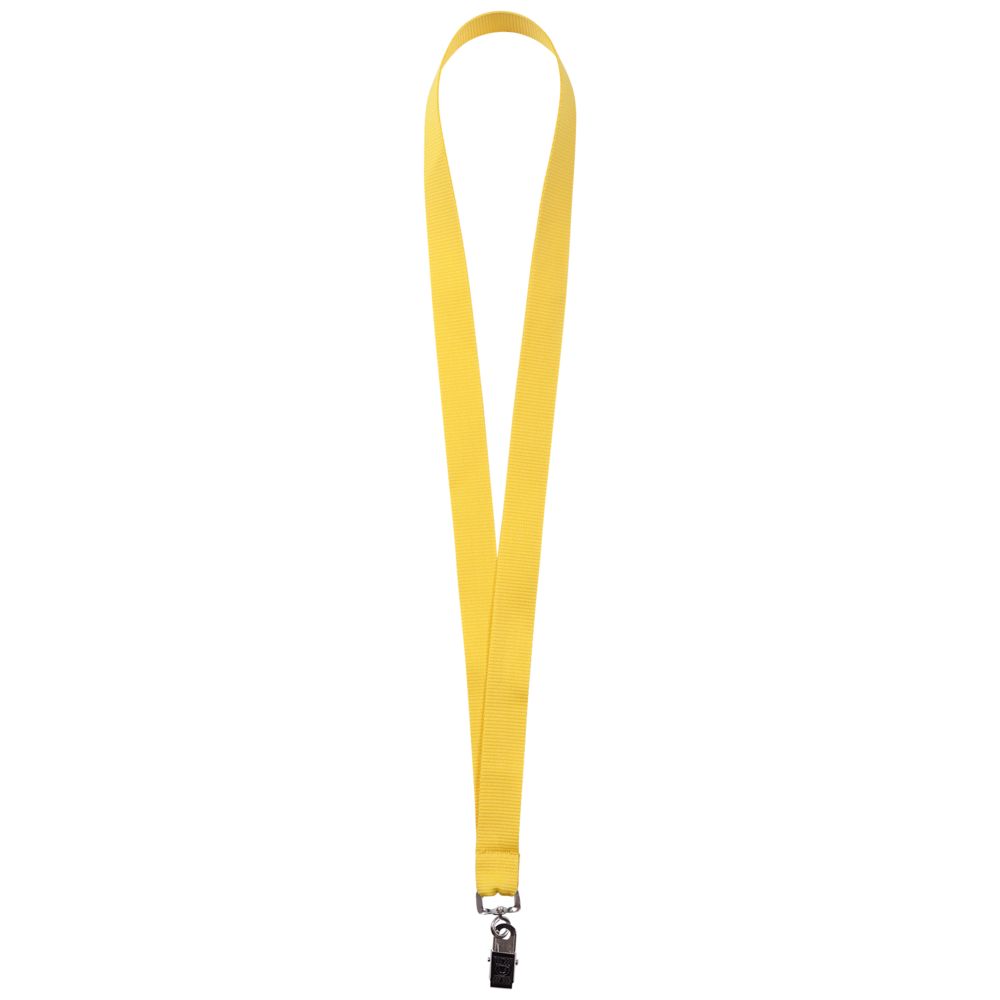 Лента для бейджа Neckband, желтая с логотипом
