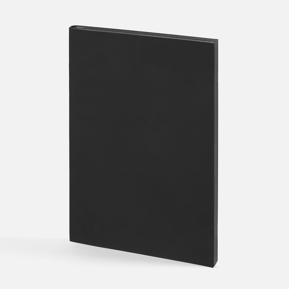 Ежедневник Flat, недатированный, черный с логотипом