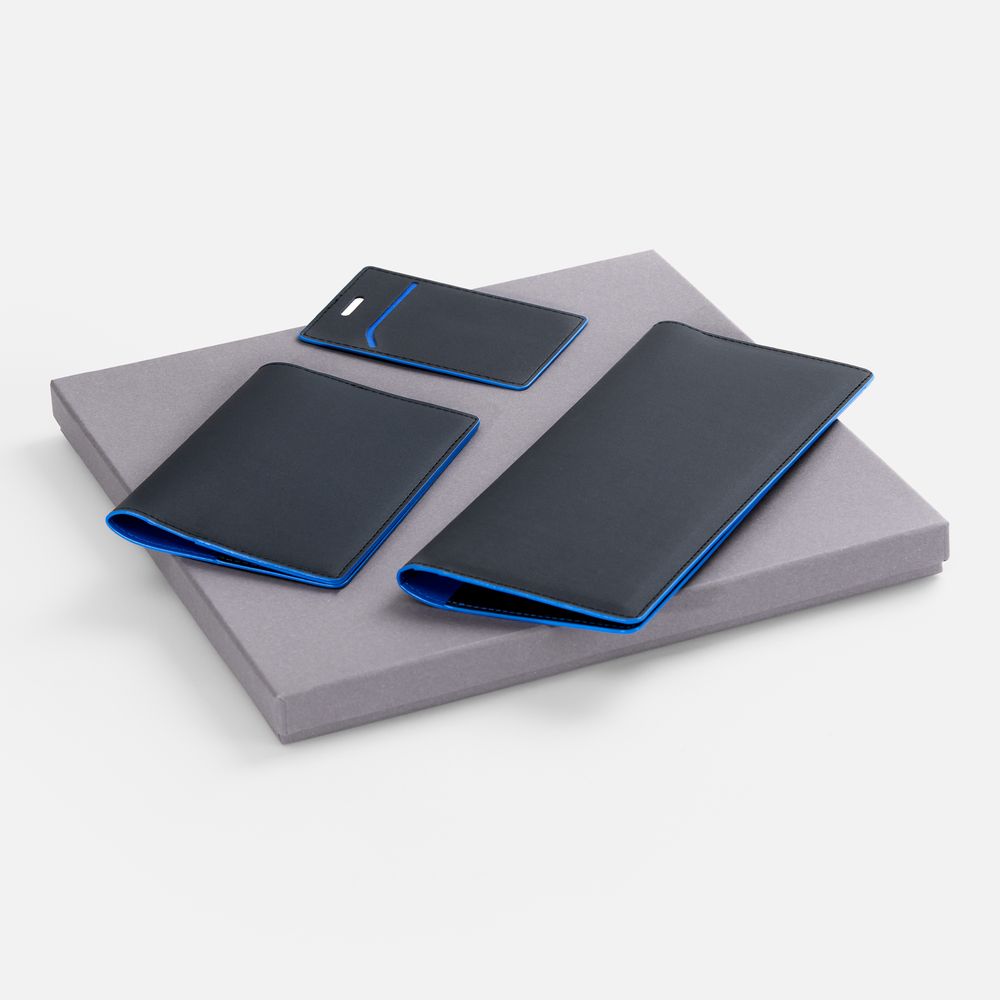 Набор Multimo Simple, черный с синим с логотипом