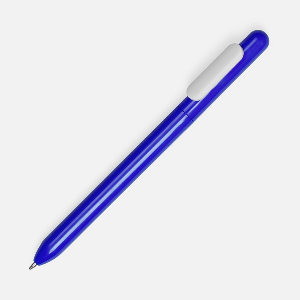Ручка шариковая Swiper, синяя с белым с логотипом