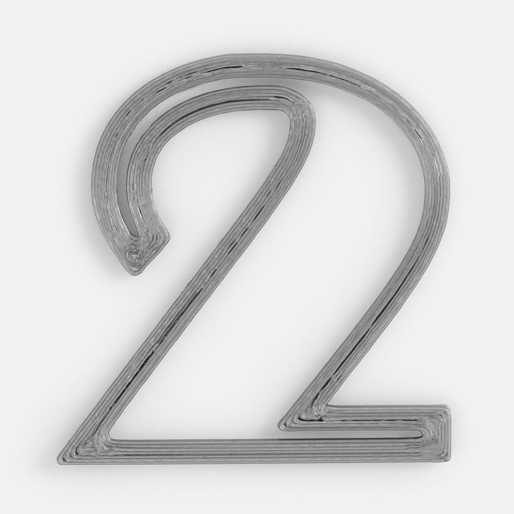 Подвеска Symbol, 3D-печать на заказ, цифра 2 с логотипом