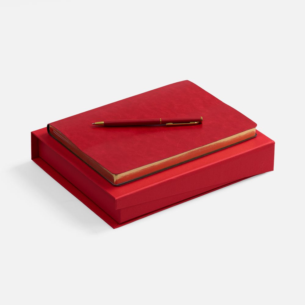 Набор Nebraska Flex, красный с золотистым с логотипом