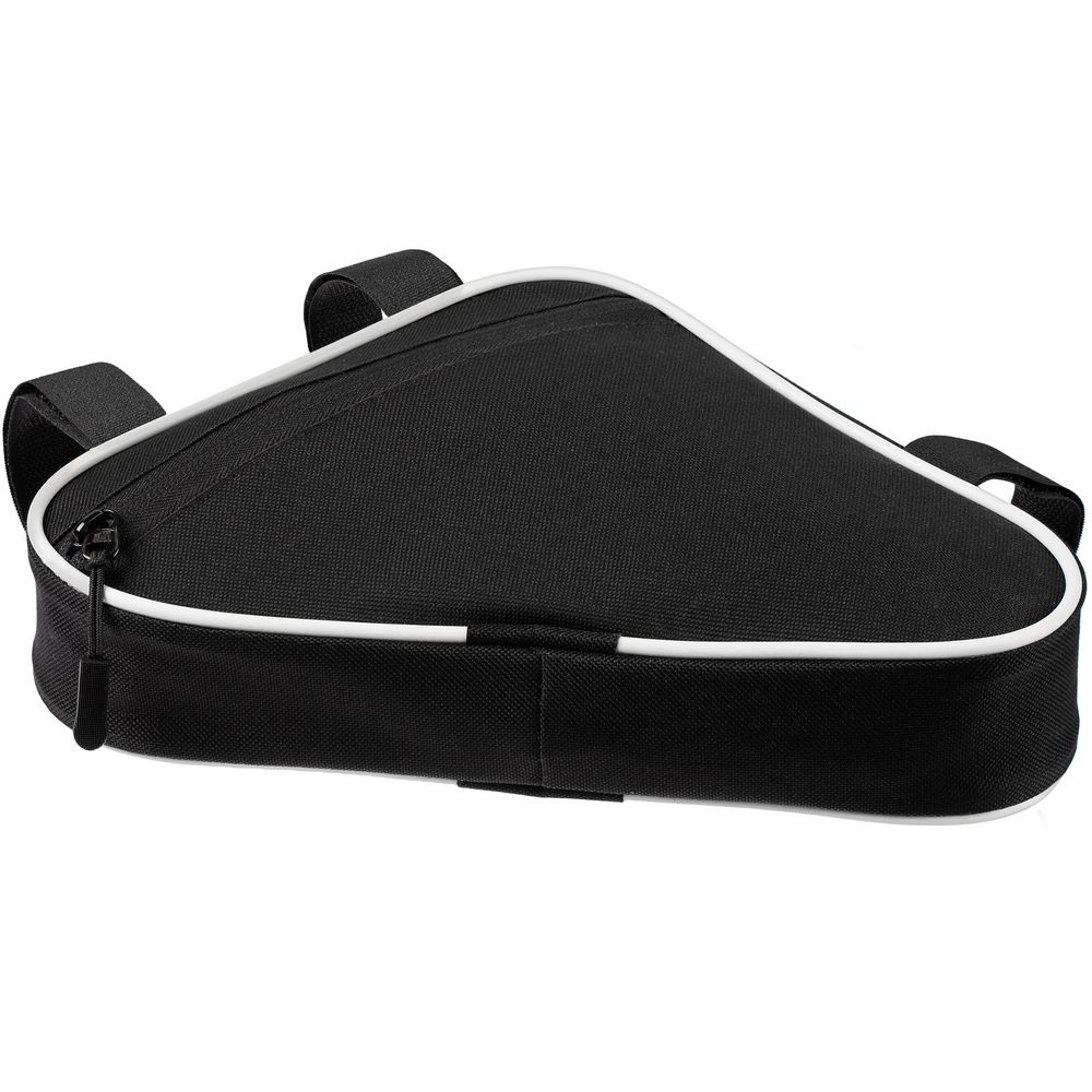 Велосумка на раму BikeLine Mini, черная с белым с логотипом