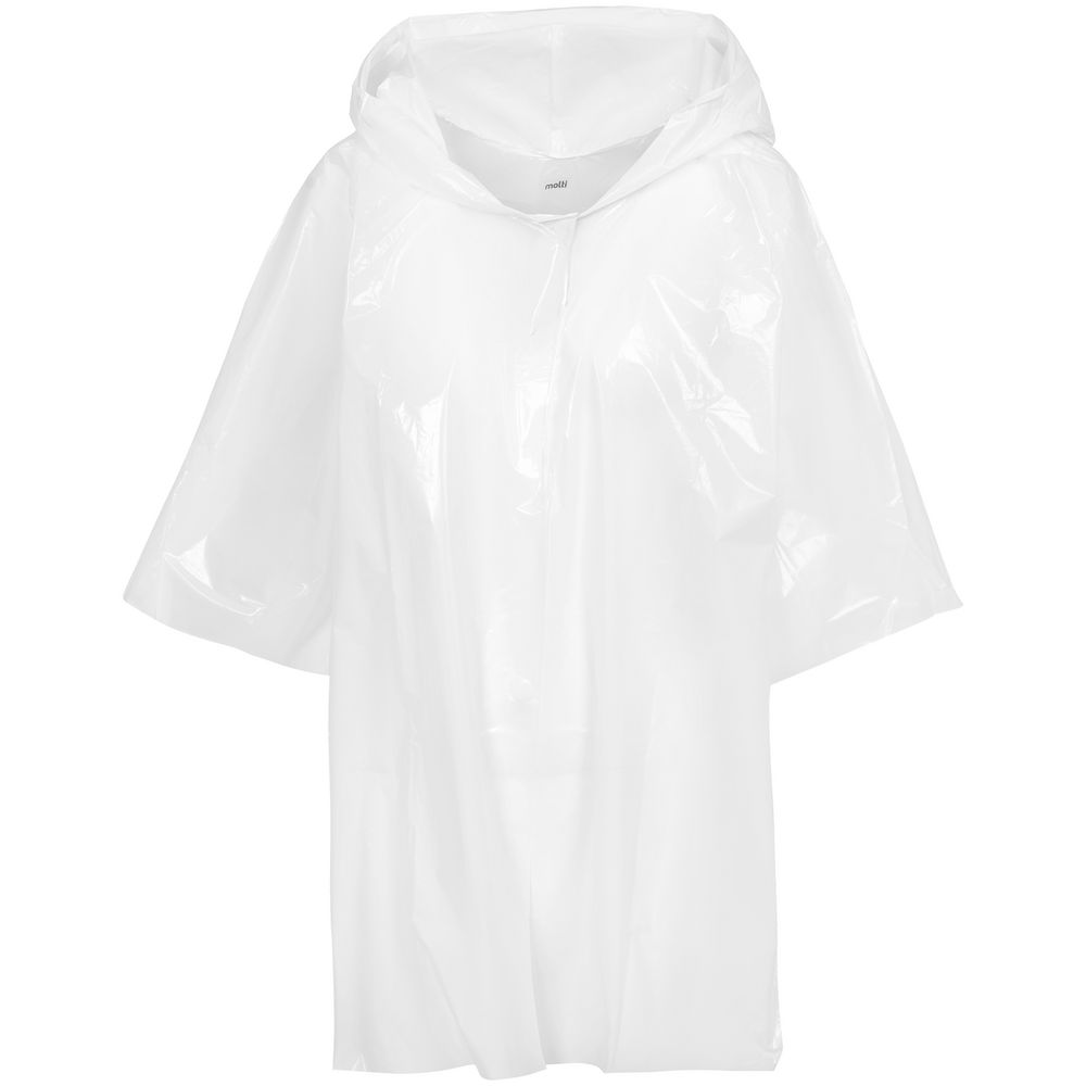 Дождевик-плащ детский BrightWay Kids, белый с логотипом