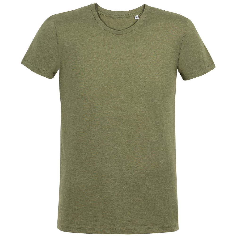 Футболка мужская Regent Fit 150, меланж хаки с логотипом