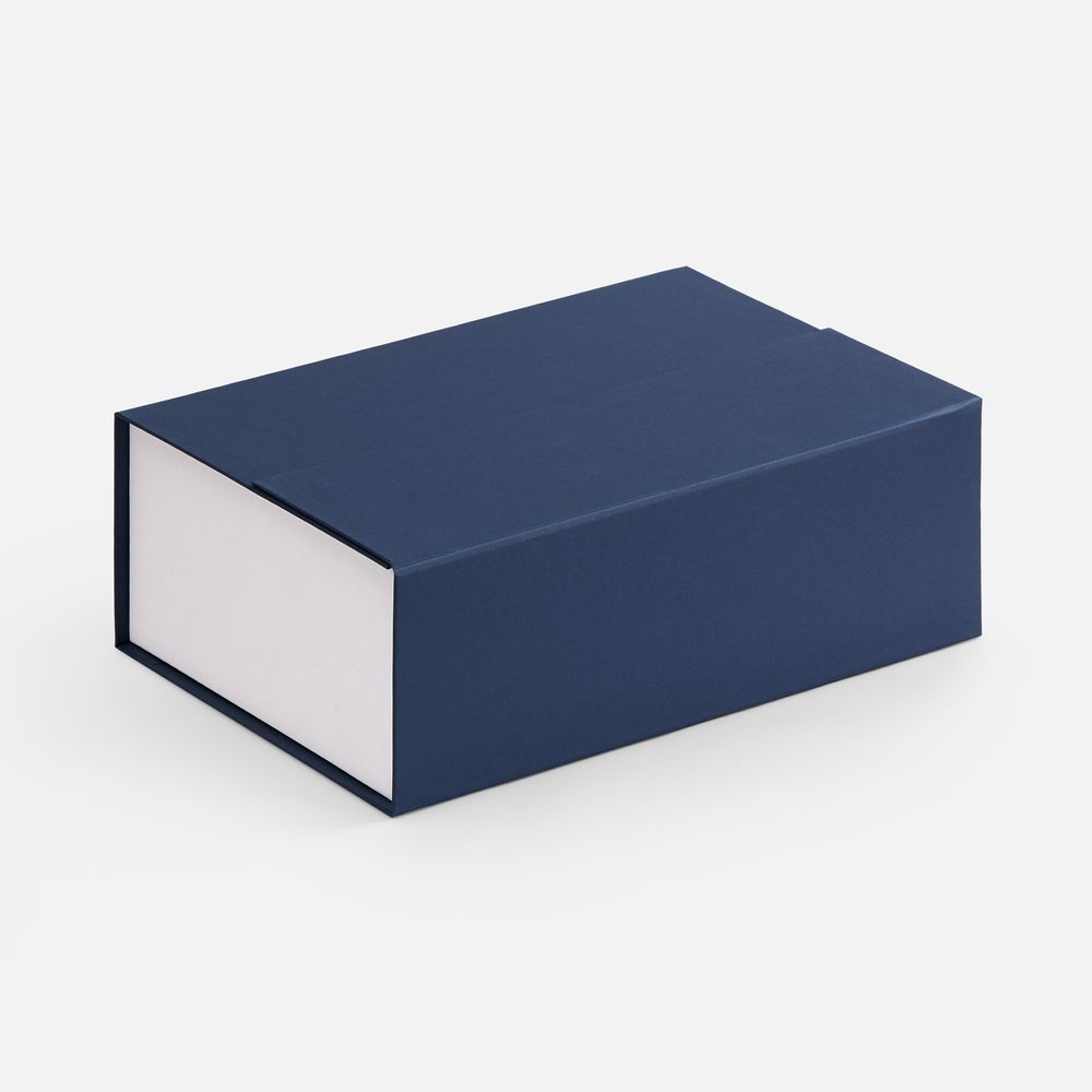 Коробка Bicolor Case, белая с синим с логотипом