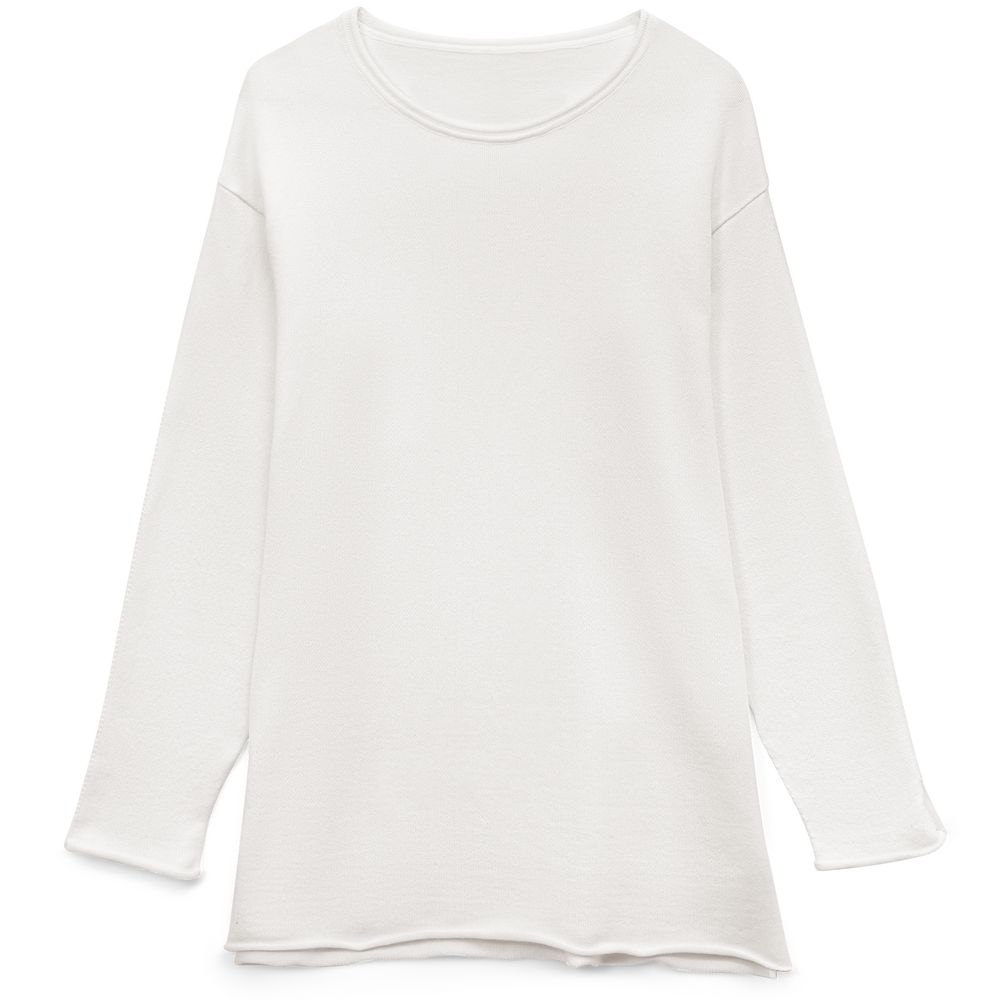 Лонгслив унисекс Siluetti Fuori, молочно-белый с логотипом