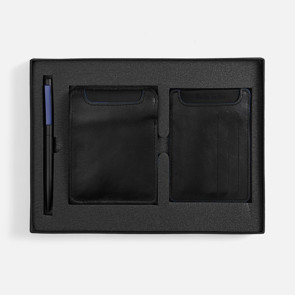 Набор Arrival, черный с синим с логотипом