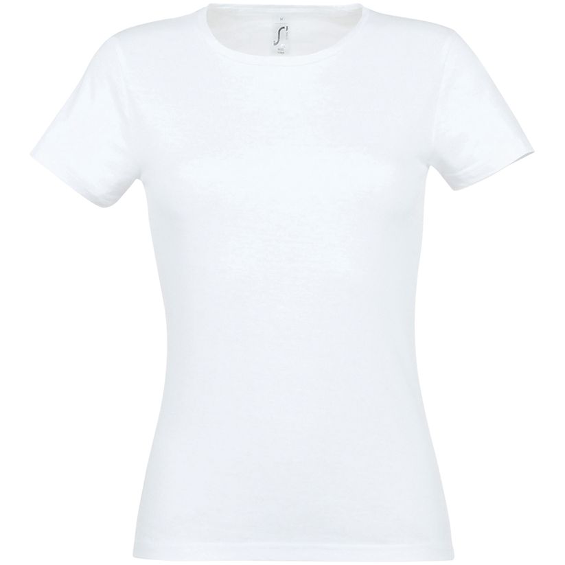 Футболка женская Miss 150, белая с логотипом