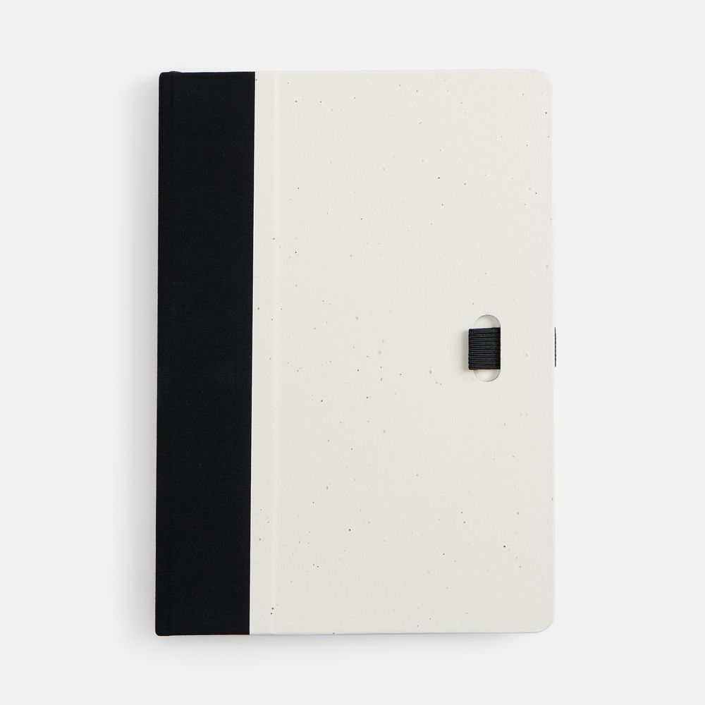 Блокнот MilkMake, черный с логотипом