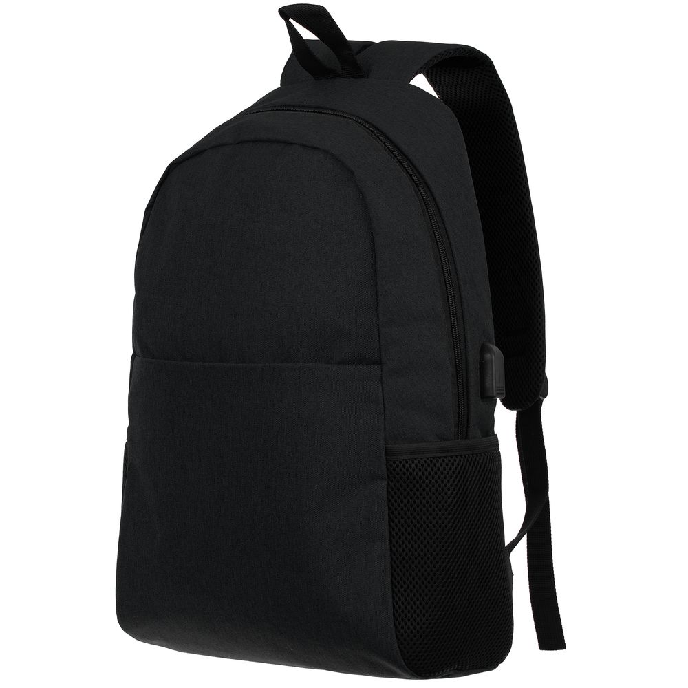 Рюкзак для ноутбука Conttori, черный меланж с логотипом