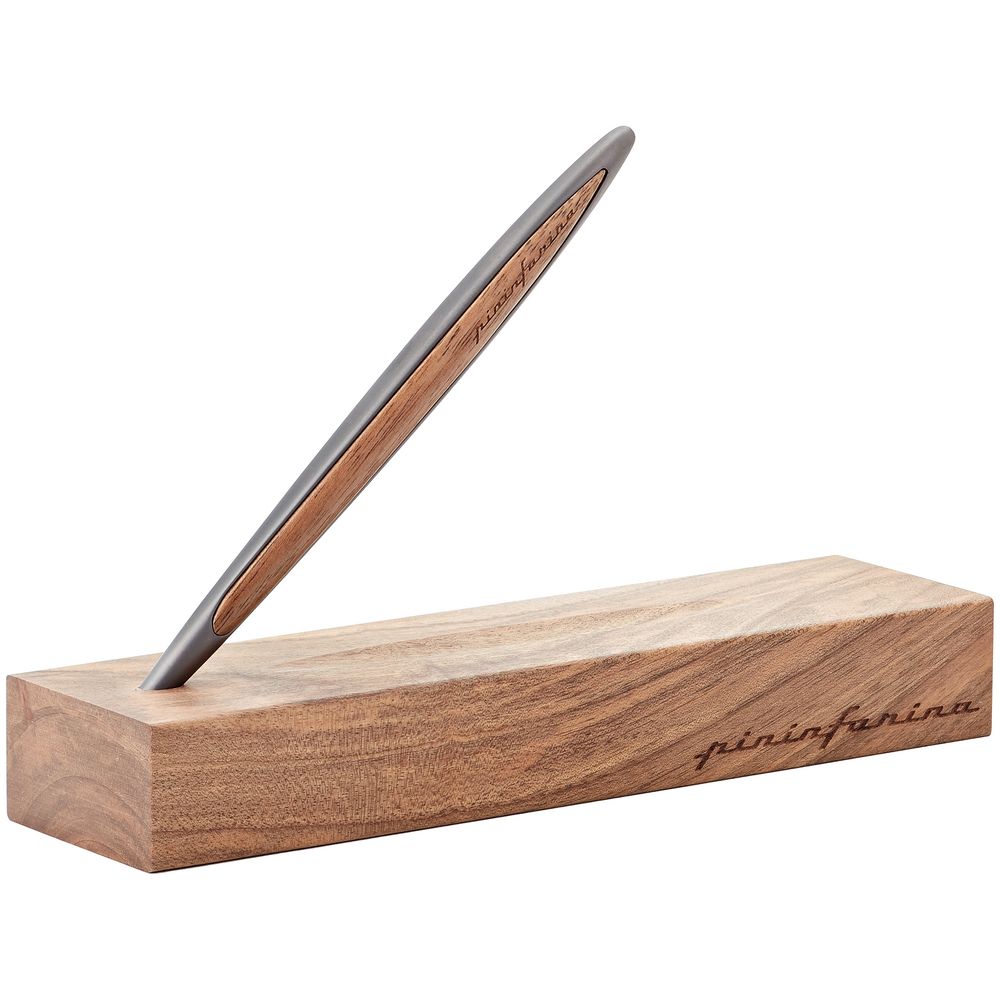 Вечная ручка Cambiano Matte Black Walnut с логотипом