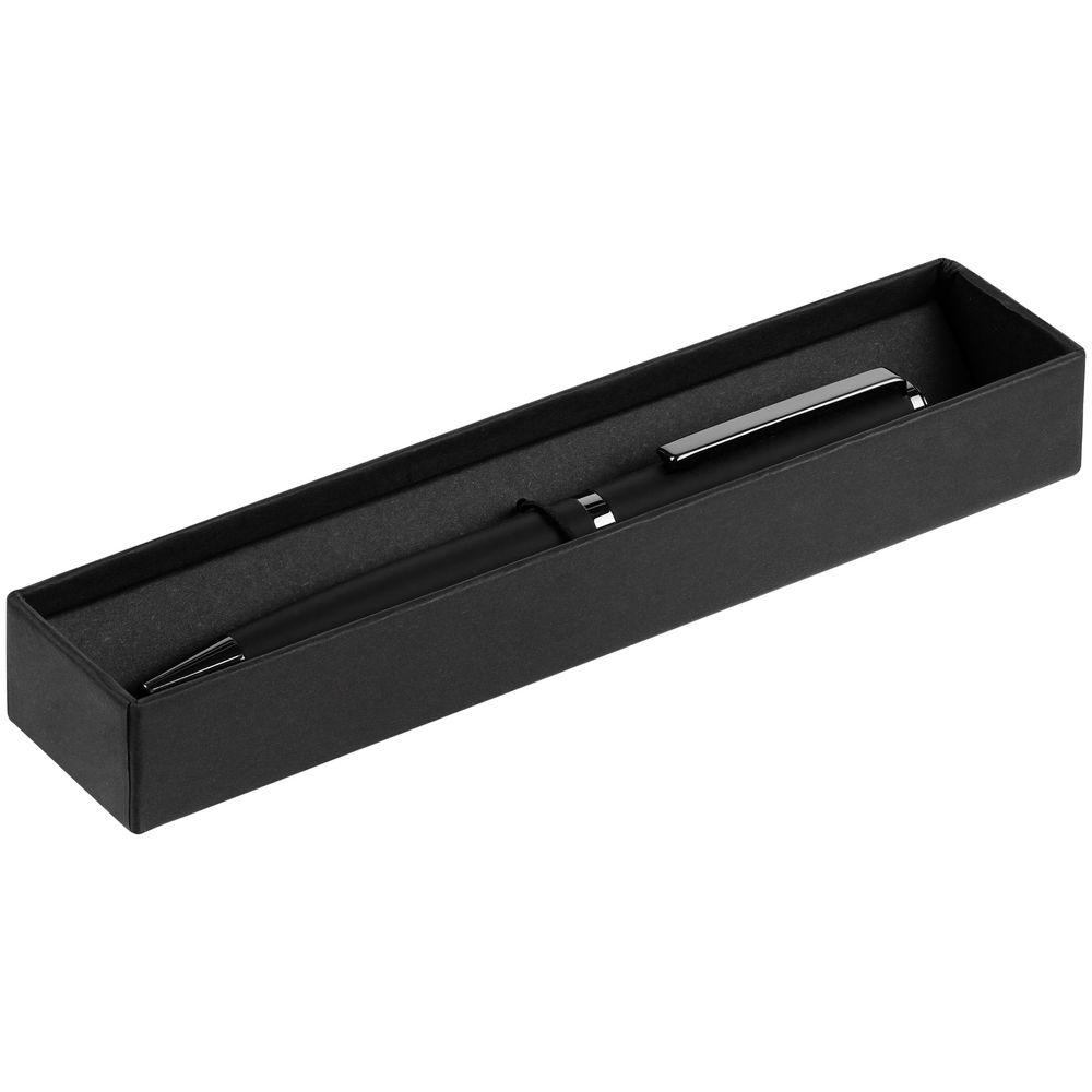 Ручка шариковая Inkish Gunmetal, черная с логотипом