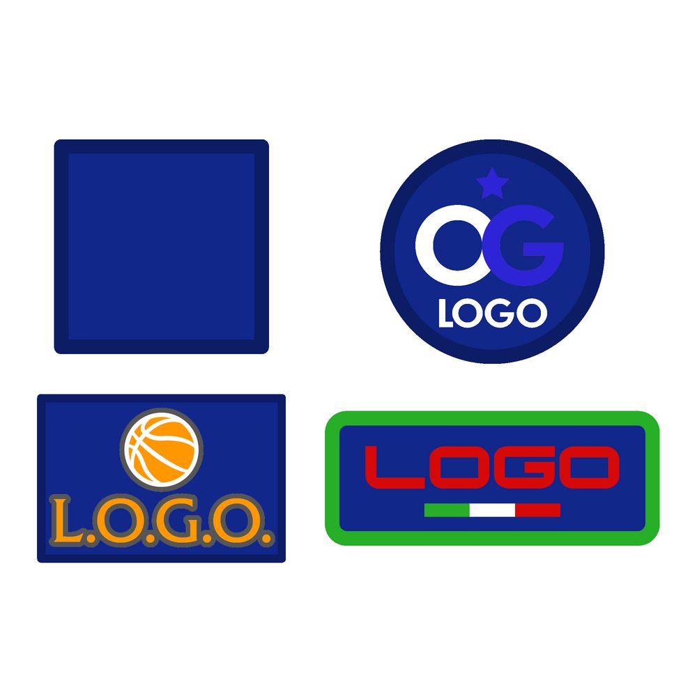 Шеврон из габардина Gabo S, синий с логотипом