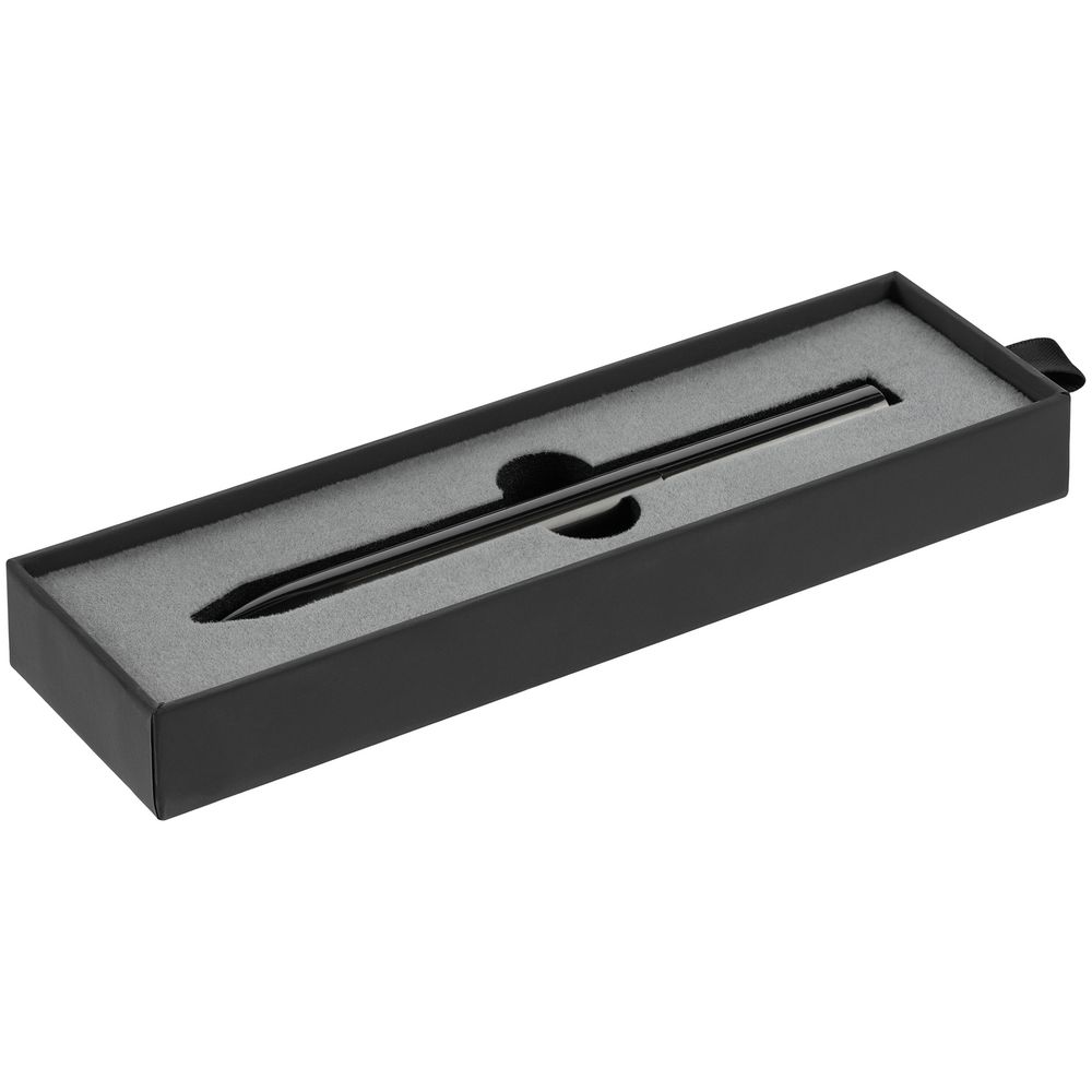 Ручка шариковая Superbia, темно-серая с логотипом