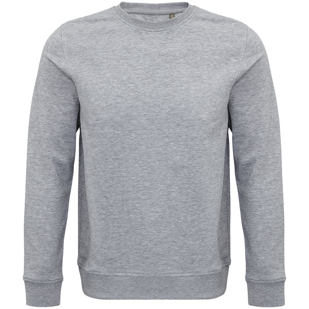 Свитшот унисекс Comet, серый меланж с логотипом