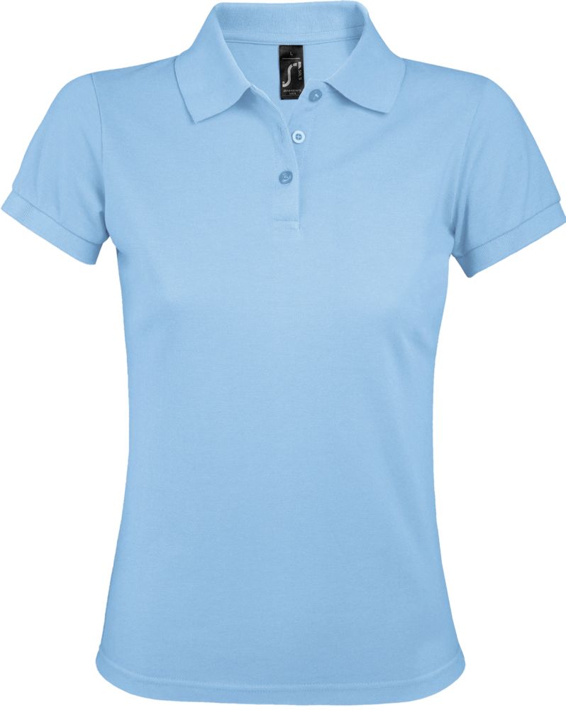 Рубашка поло женская Prime Women 200 голубая с логотипом