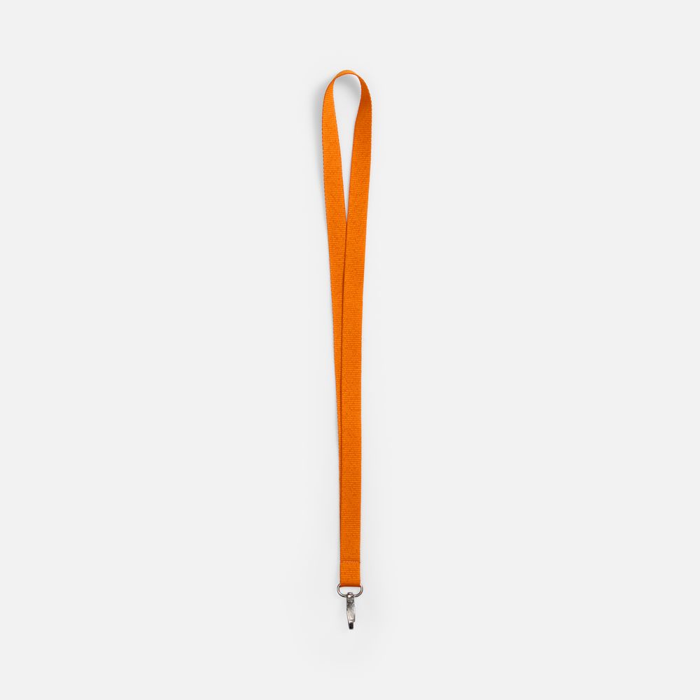Лента для бейджа Pin, оранжевая с логотипом