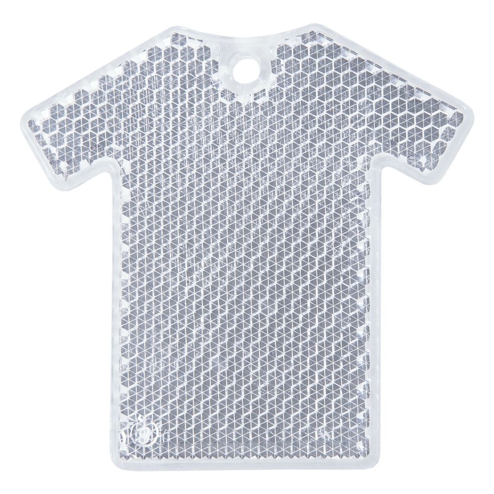 Светоотражатель «Футболка», белый с логотипом