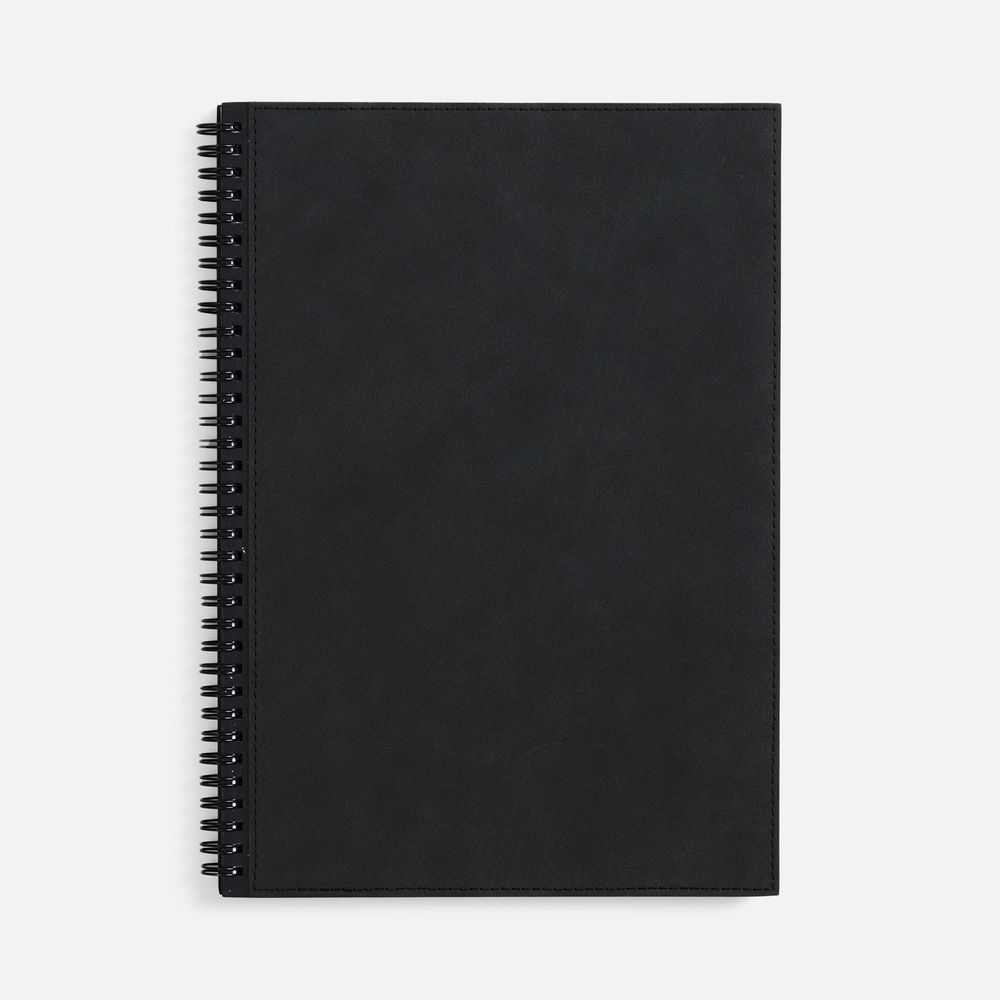 Ежедневник Notera Maxi, недатированный, черный с логотипом