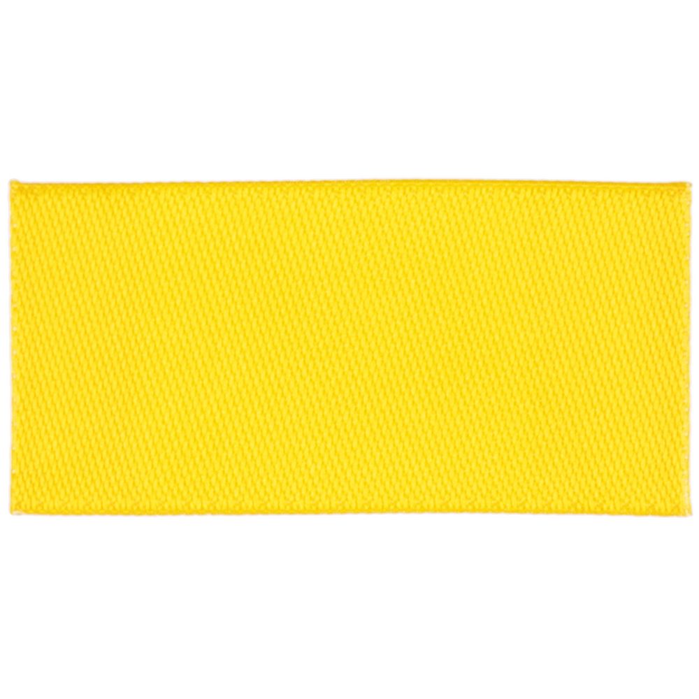Лейбл тканевый Epsilon, XXS, желтый с логотипом