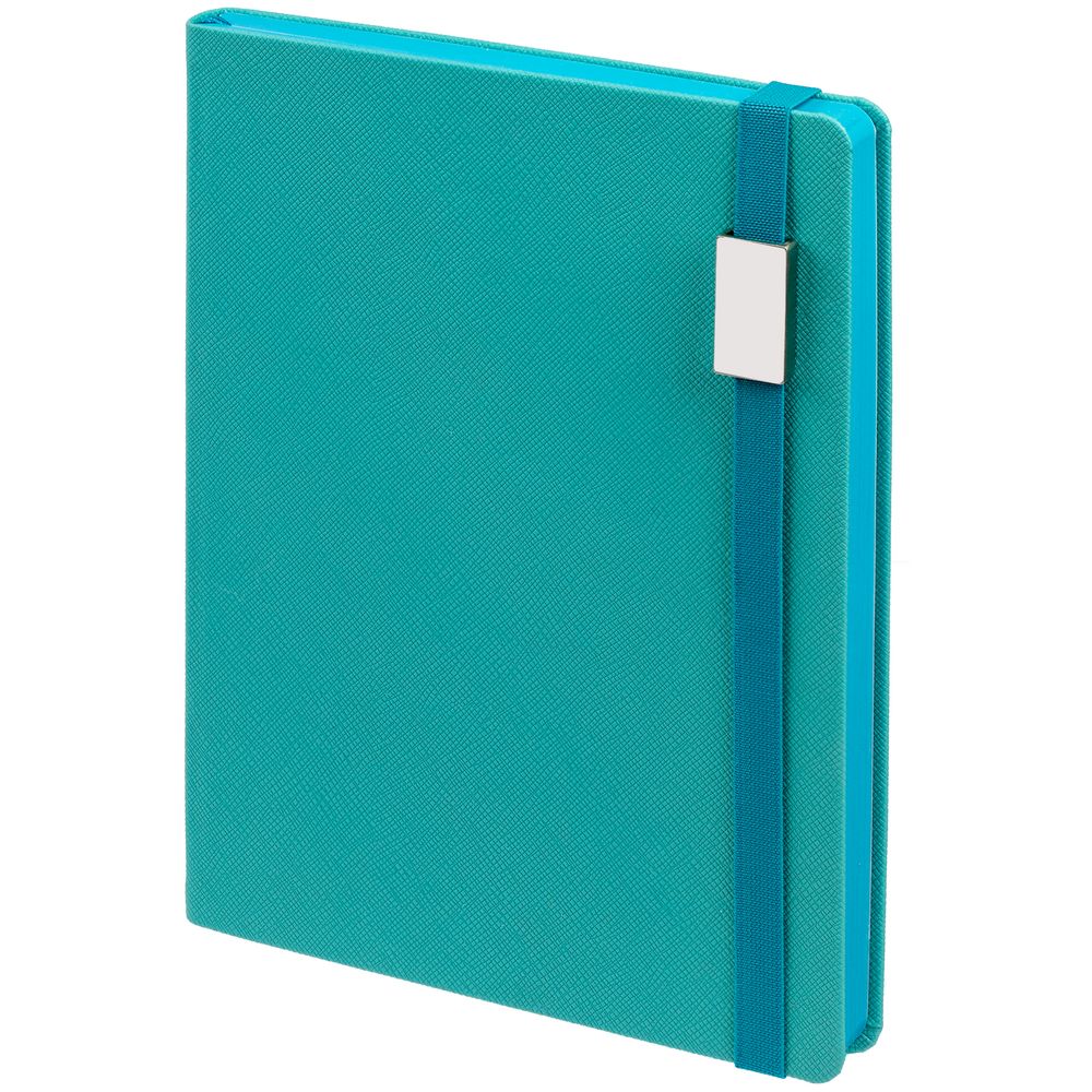 Ежедневник Must Metal, датированный, бирюзовый с логотипом