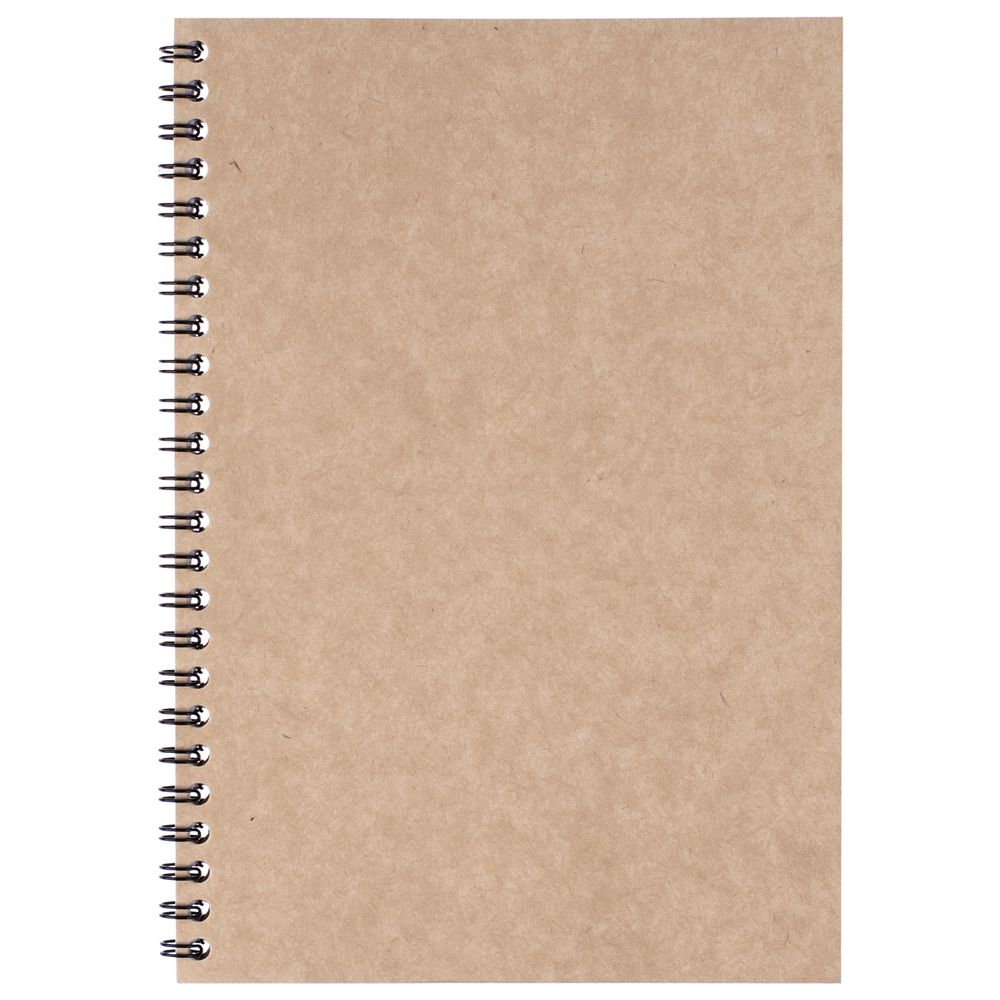 Блокнот Essing L в клетку, крафт с логотипом