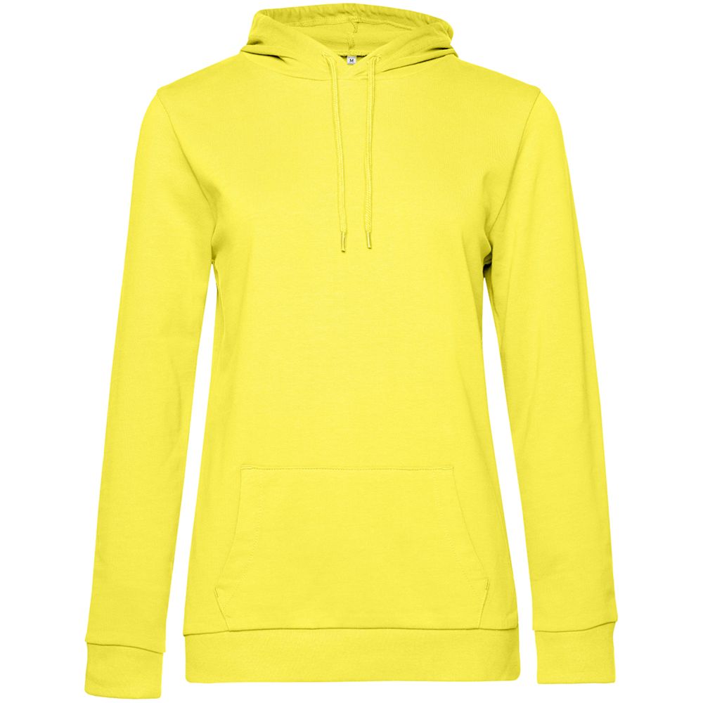 Толстовка с капюшоном женская Hoodie, желтая с логотипом