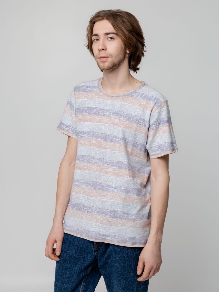 Футболка мужская Rayet двусторонняя, оранжевая с фиолетовым с логотипом