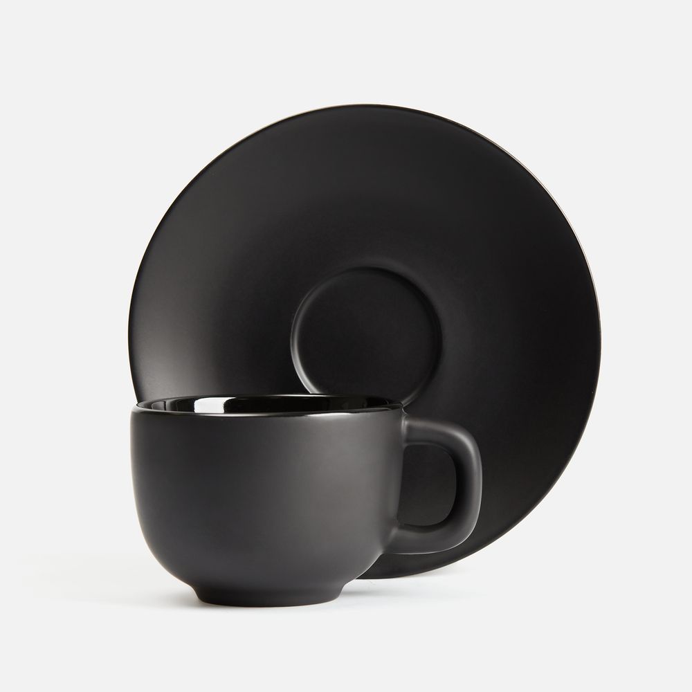 Чайные наборы с печатью логотипа. Чайная пара Stansa по цене 456 ₽ руб. (артикул 18275.30) Чайная пара Stansa, черная