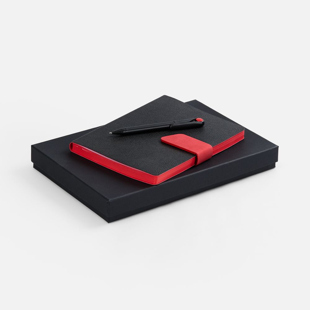 Набор Boom, черный с красным с логотипом